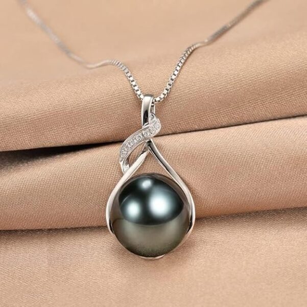 Tahitian Black Pearl Necklace - Perfect Gift for Wife, Mom, or Girlfriend