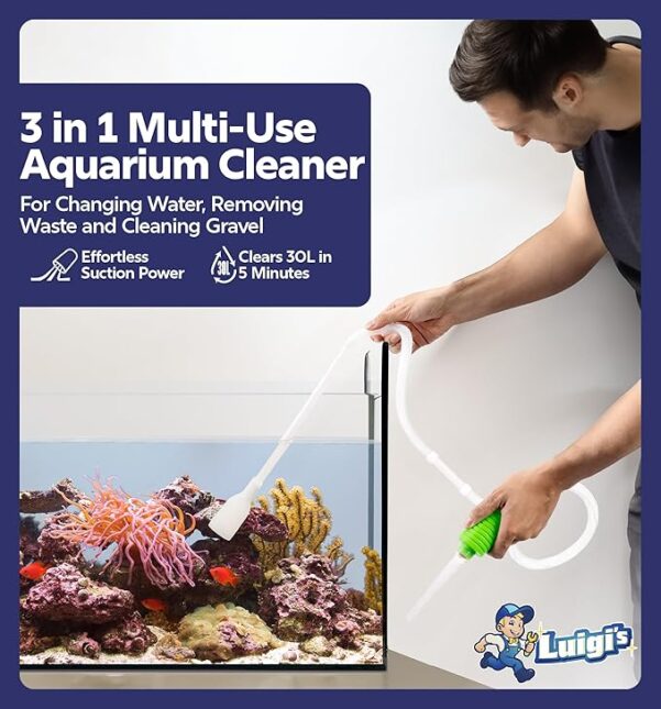 Luigi's Fish Tank Cleaner - Gravel Pump Vacuum for Aquarium - Image 4