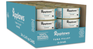 Applaws: Natural Wet Cat Food Tuna Fillet in Broth – 24 Pack, 2.47 oz Cans